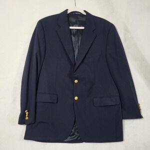 Chaps Ralph Lauren Blazer Mens 42R Navy Wool Sport Coat Gold Buttons Canada